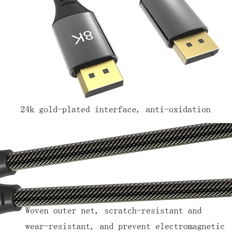 DP1.4 Version 8K DisplayPort Male to Male Computer Monitor HD Cable
