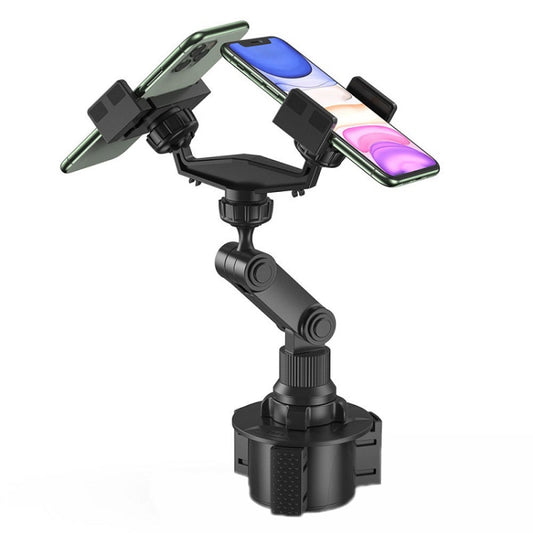 Double Chuck Rotary Multifunctional Cup Holder Mobile Phone Holder