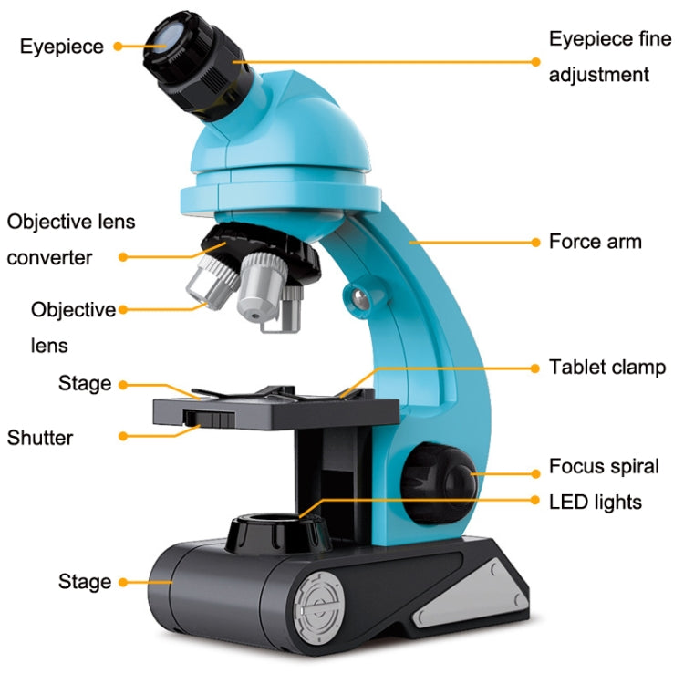 GB002 HD 1200 Times Wide Angle Microscope Children Educational Toys