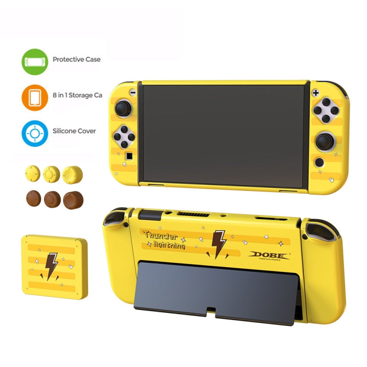 DOBE TNS-1192  Host Handle Protective Shell + Card Box + Rocker Cap Set For Switch OLED