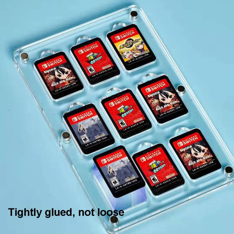 Transparent Crystal Magnetic Game Card Storage Box For Switch