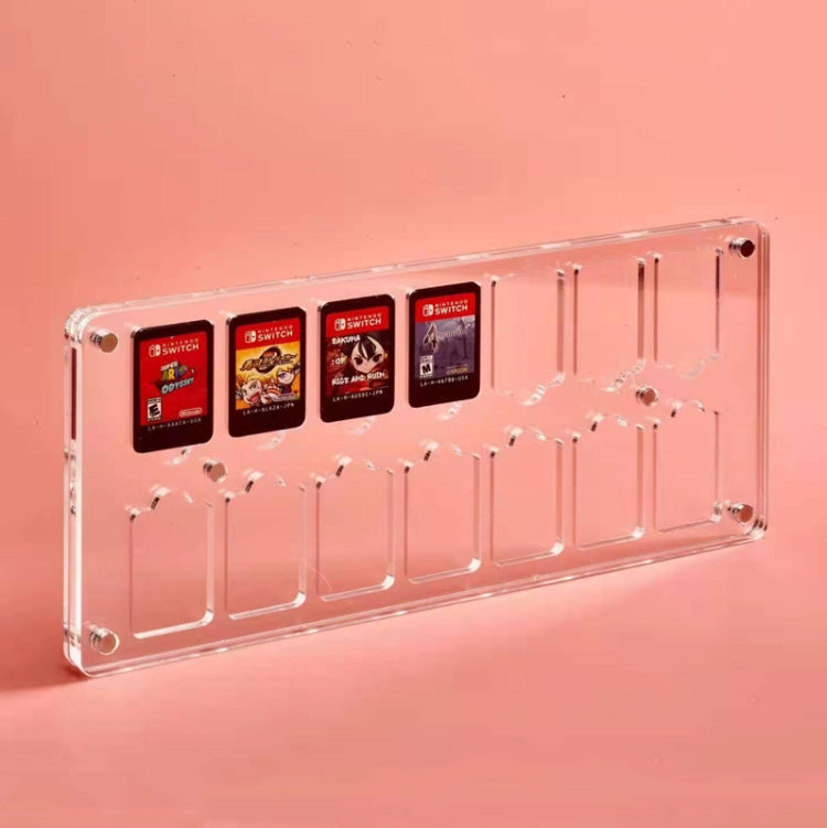 Transparent Crystal Magnetic Game Card Storage Box For Switch