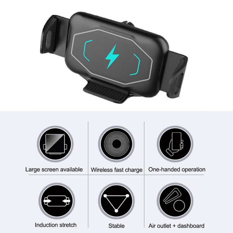 S15 15W QI Magnetic Car Wireless Charging Holder For Folding Screen Phone