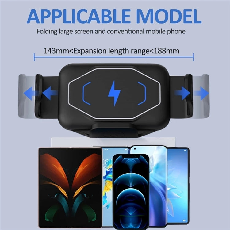 S15 15W QI Magnetic Car Wireless Charging Holder For Folding Screen Phone