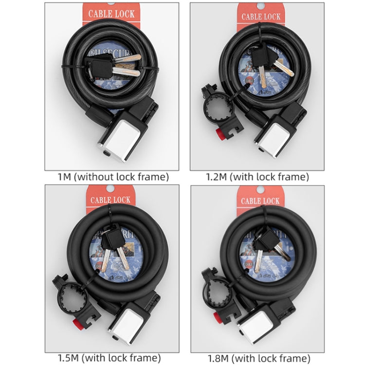 BG-0518 Mountain Bike Portable Anti-Theft Bold Cable Lock, Length: