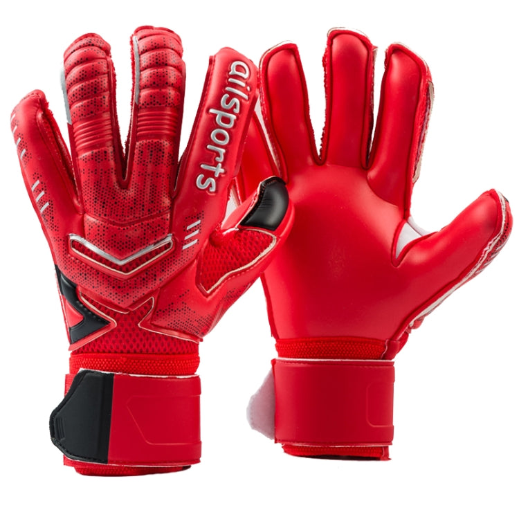 Ailsports ST5511 1 Pair Goalkeeper Thicken Latex Fingers Protection Gloves