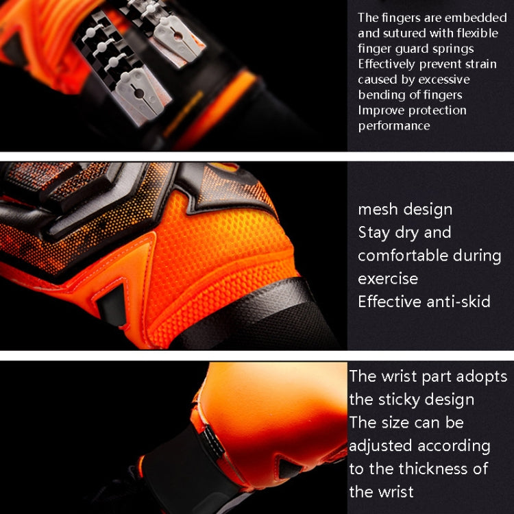 Ailsports ST5511 1 Pair Goalkeeper Thicken Latex Fingers Protection Gloves