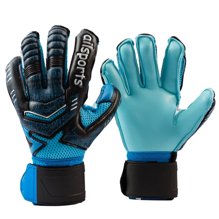 Ailsports ST5511 1 Pair Goalkeeper Thicken Latex Fingers Protection Gloves