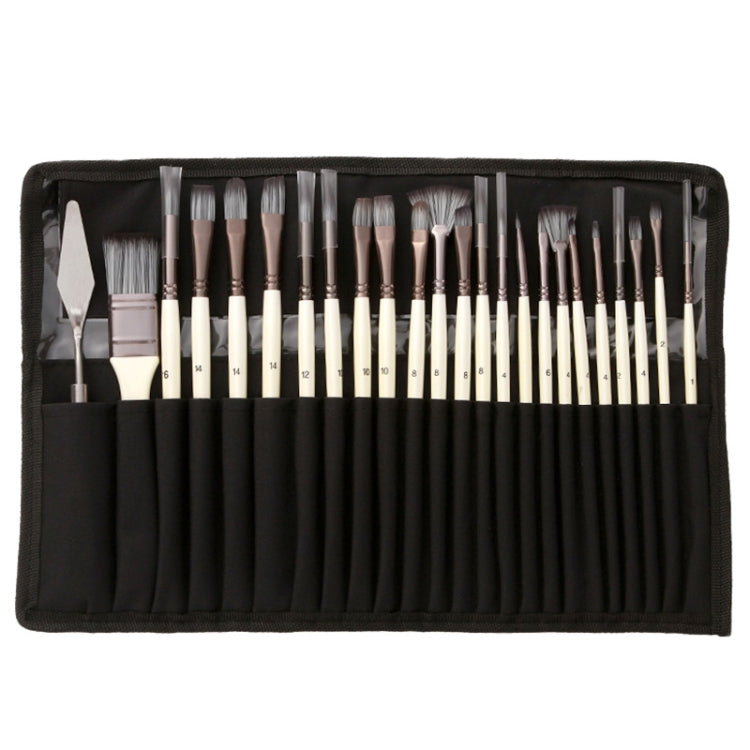 24 PCS/Set Canvas Bag Nylon Wool Gouache Brush Set