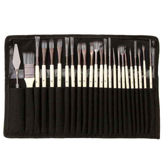 24 PCS/Set Canvas Bag Nylon Wool Gouache Brush Set