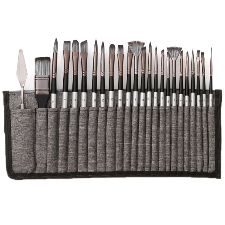 24 PCS/Set Canvas Bag Nylon Wool Gouache Brush Set