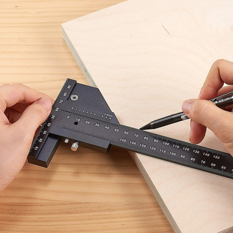 T072 Woodworking Multifunctional Aluminum Alloy Marking Ruler