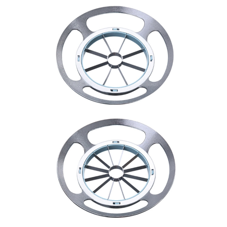 Stainless Steel Round Apple Slicer Fruit Divider, 8 Cut (Blue)