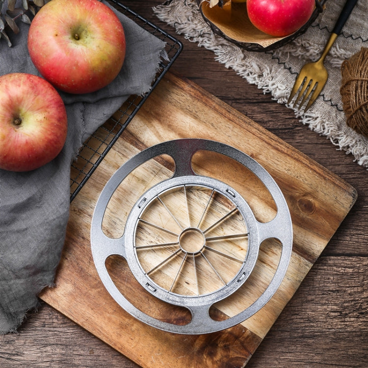 Stainless Steel Round Apple Slicer Fruit Divider, 8 Cut (Blue)