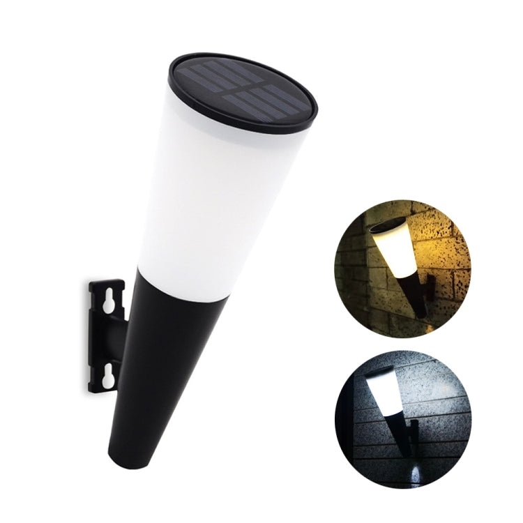 Outdoor Solar Garden Circular Cone Wall Lamp, Style: