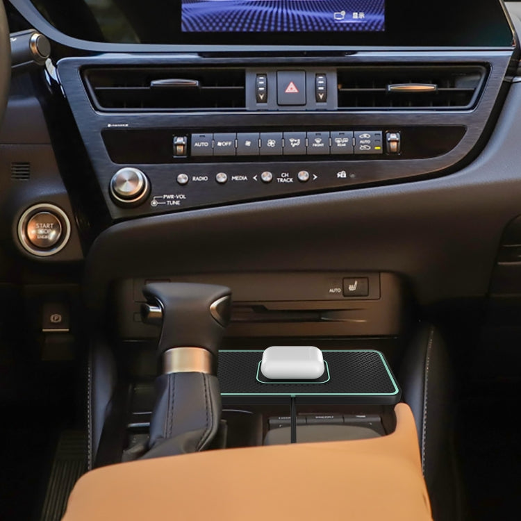 C1-PRO 2 In 1 Car Wireless Charging Anti-Slip Pad With Luminous For AirPods / iPhone