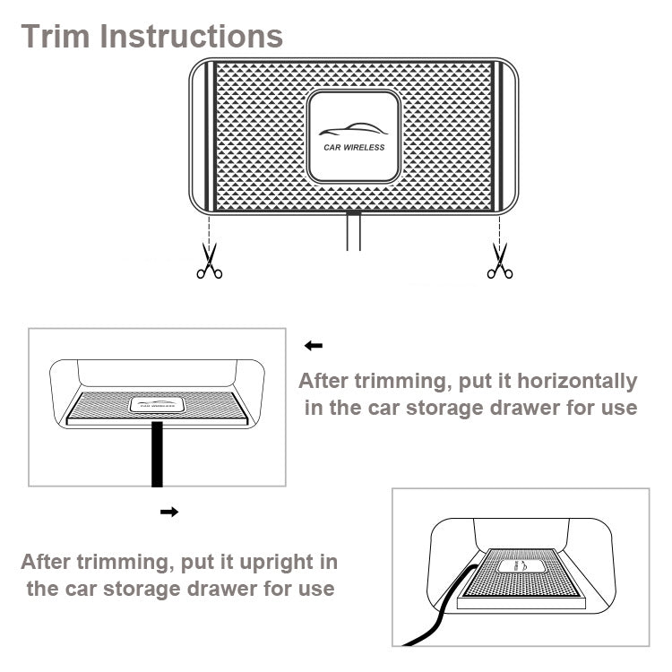 15W QI Car Wireless Charging Anti-Skid Pad