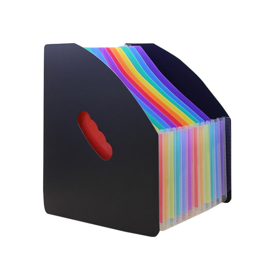 Standing Organ Clip Student Test Paper Storage Clip, Black Surface (Rainbow Inner Page), White Surface (Rainbow Inner Page), Blue Surface(White Inner Page), Red Surface (White Inner Page), Yellow Surface (White Inner Page)