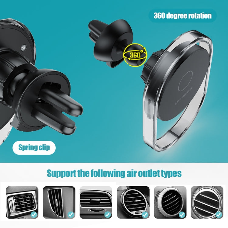 F9199 15W MagSafe Magnetic Car Wireless Charger Phone Bracket