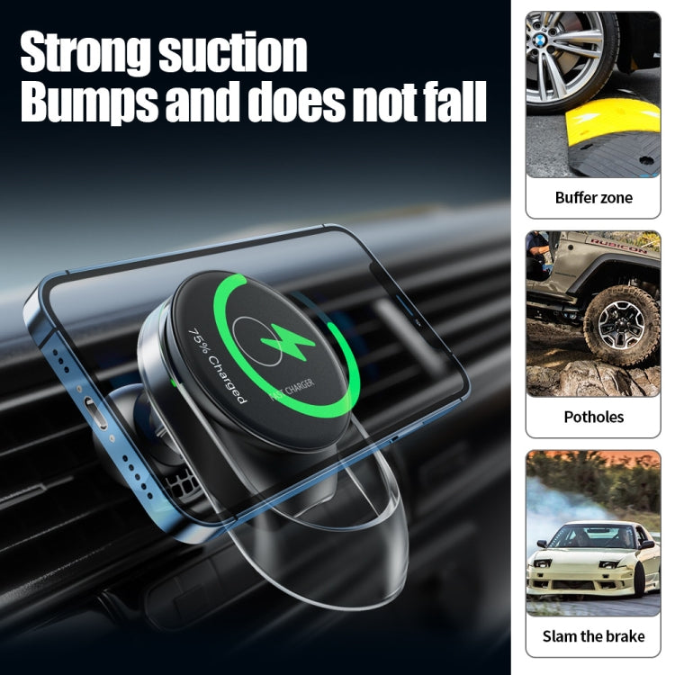 F9189 15W MagSafe Magnetic Car Lighting Wireless Charger