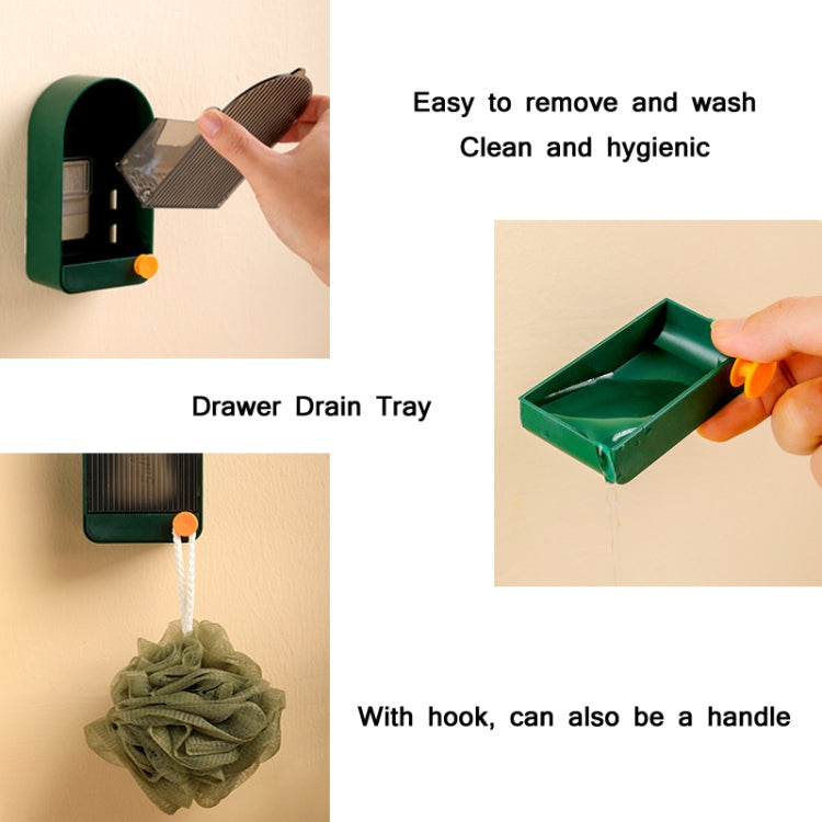 Home Bathroom Wall Mounted Drain Soap Dish With Lid