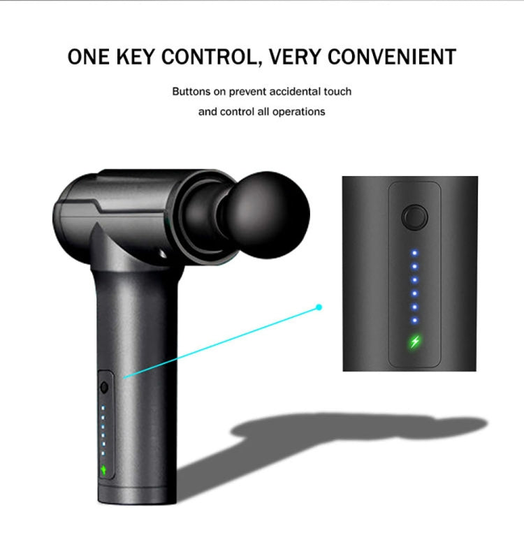 BG-128 6-speed Mini Convenient Massage Gun With 6 Massage Heads,CN Plug