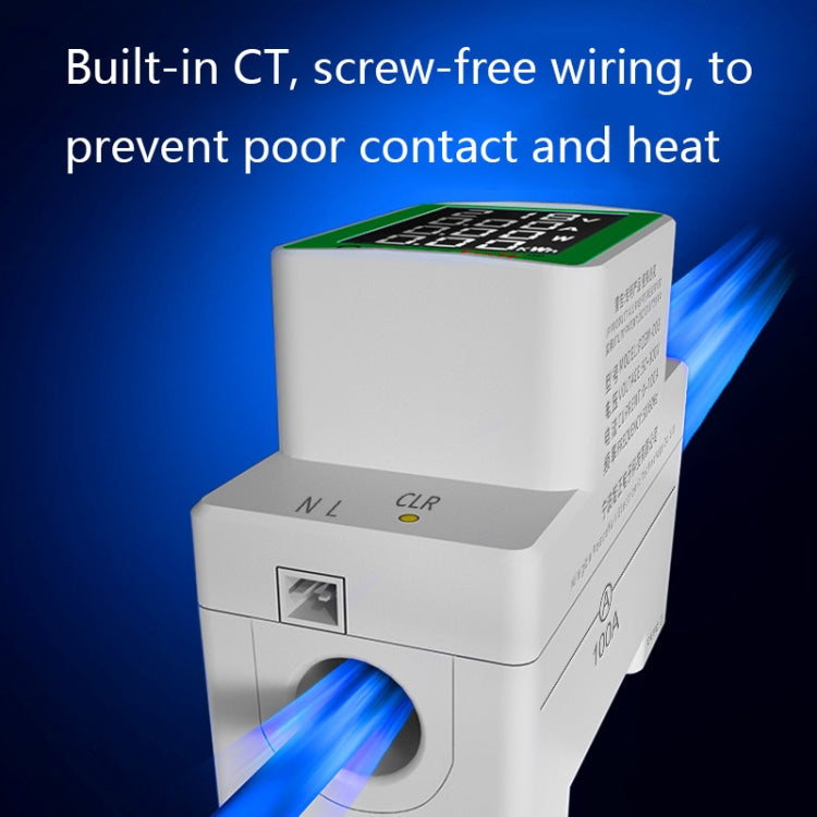 Peacefair PZEM-008 4 In 1 Multifunctional AC Digital Display Rail Monitor