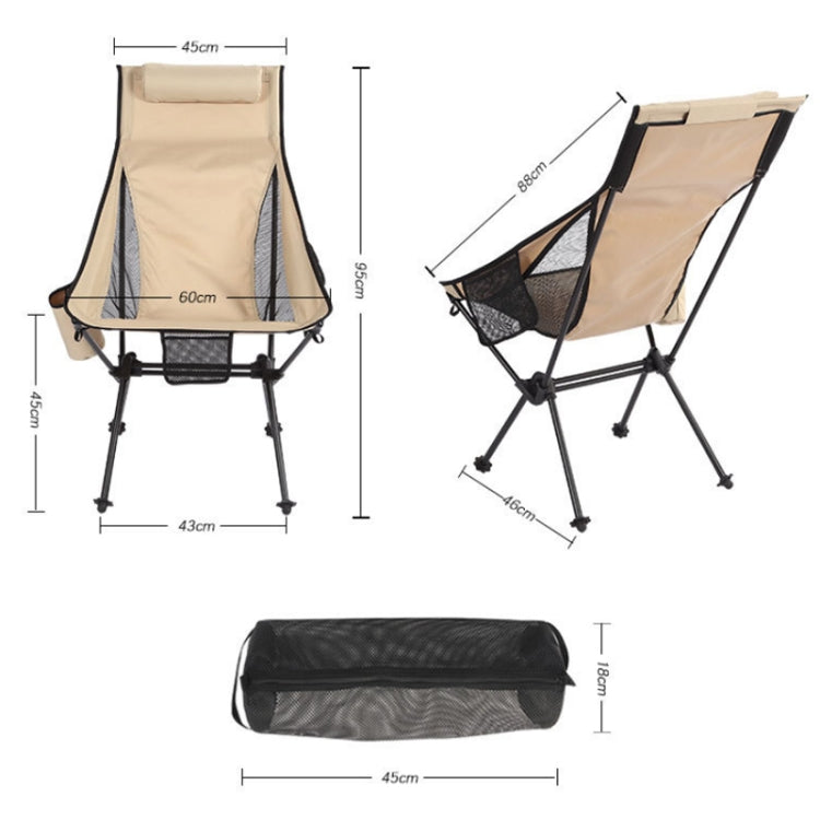 Outdoor Camping Aluminum Alloy Portable Folding Beach Chair