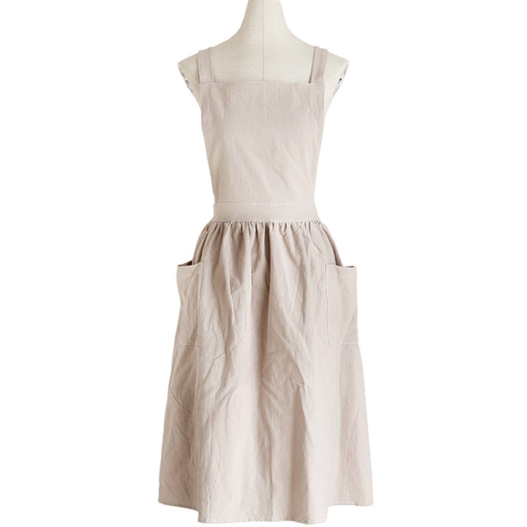 Cotton And Linen Parent-Child Painting Apron Baking Coffee Work Clothes,Size: