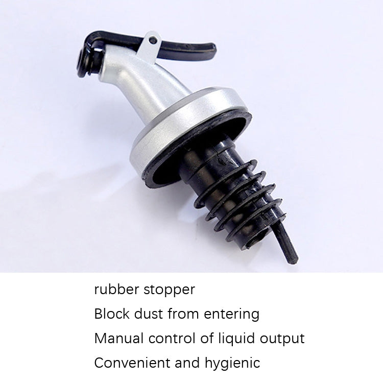 Stainless Steel Glass Oil Bottle Kitchen Pressed Seasoning Bottle