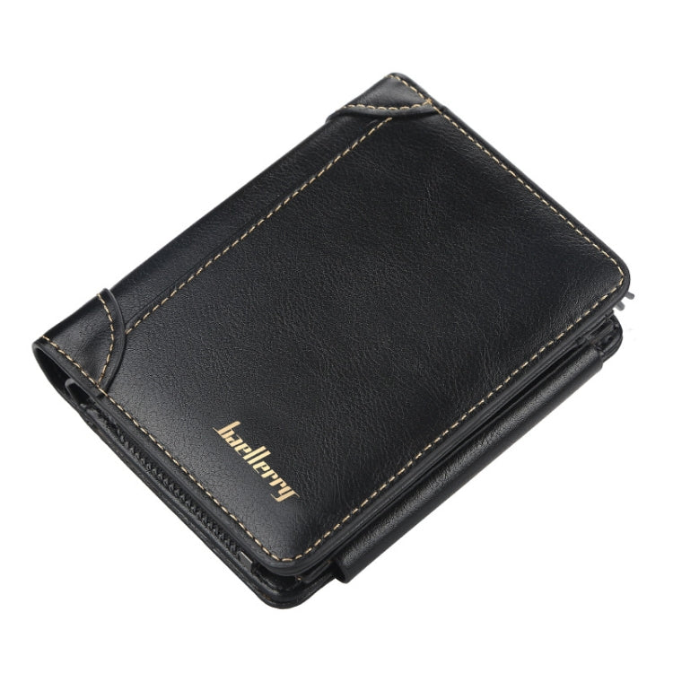Baellerry D9159 Men Short Tri-Fold Zip Coin Purse Thin Card Holder