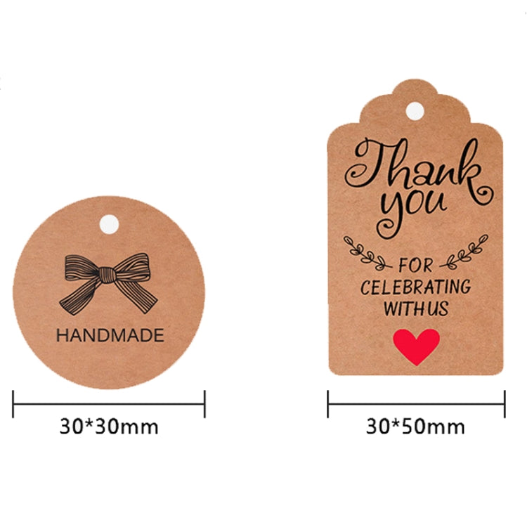 5 Bags 100PCS/Bag Kraft Paper Gift Tags Hang Tags