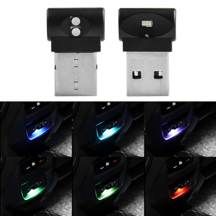 2 PCS Car USB Atmosphere Light LED Decorated Lighting Light