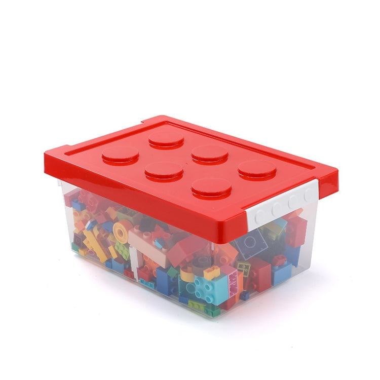Children Building Blocks Toy Storage Box Transparent Storage Box With Lid