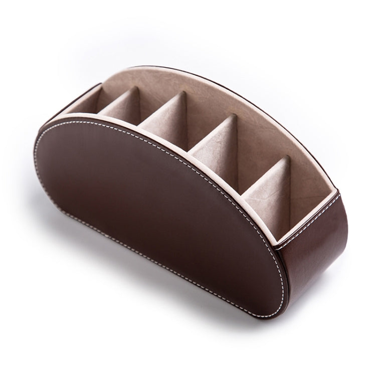 Home Leather Cosmetics Remote Control Storage Box