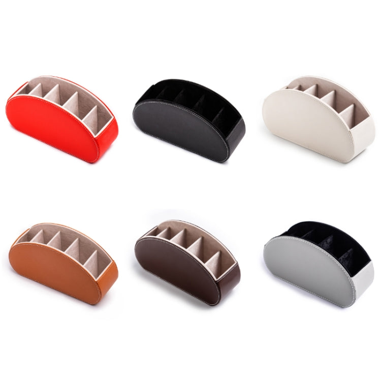 Home Leather Cosmetics Remote Control Storage Box