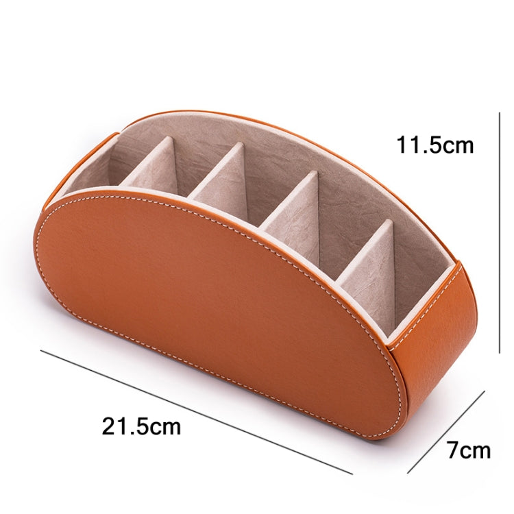 Home Leather Cosmetics Remote Control Storage Box