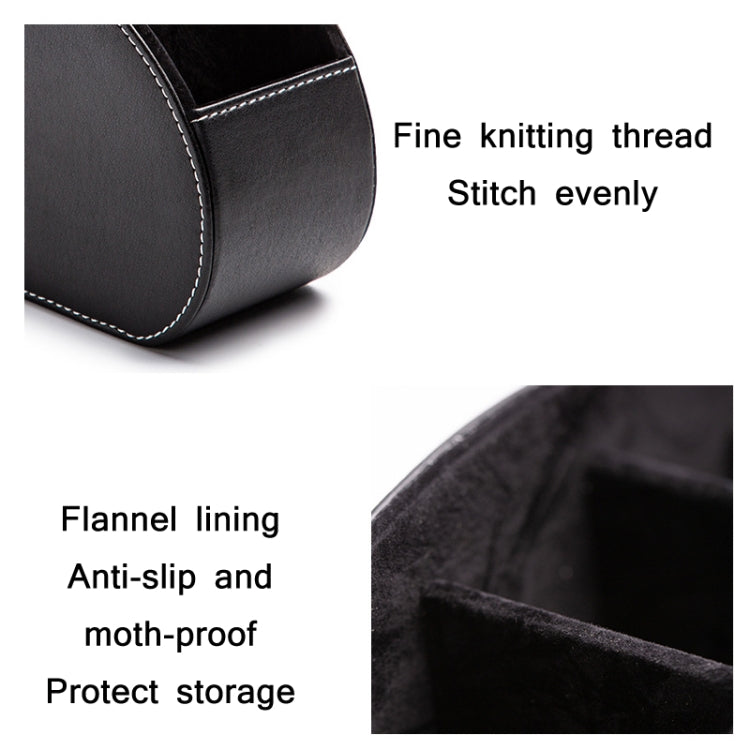 Home Leather Cosmetics Remote Control Storage Box