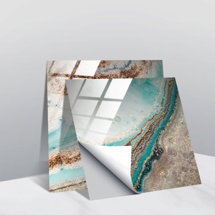 PVC Crystal Covered Film Geometric Pattern Tile Wall Sticker