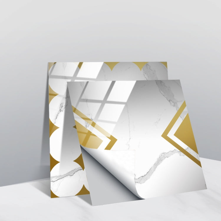 PVC Crystal Covered Film Geometric Pattern Tile Wall Sticker