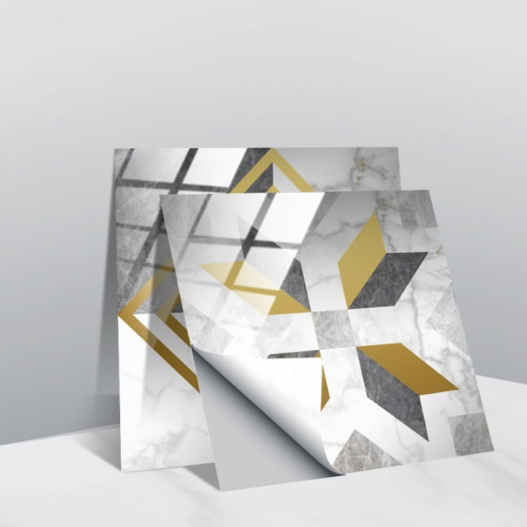 PVC Crystal Covered Film Geometric Pattern Tile Wall Sticker