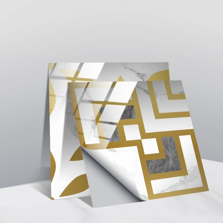 PVC Crystal Covered Film Geometric Pattern Tile Wall Sticker