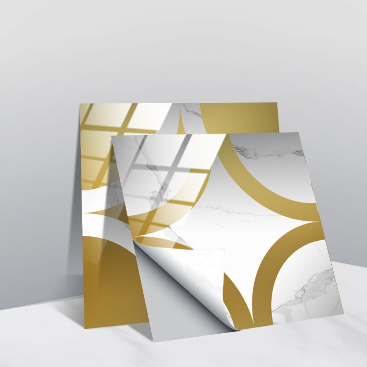 PVC Crystal Covered Film Geometric Pattern Tile Wall Sticker