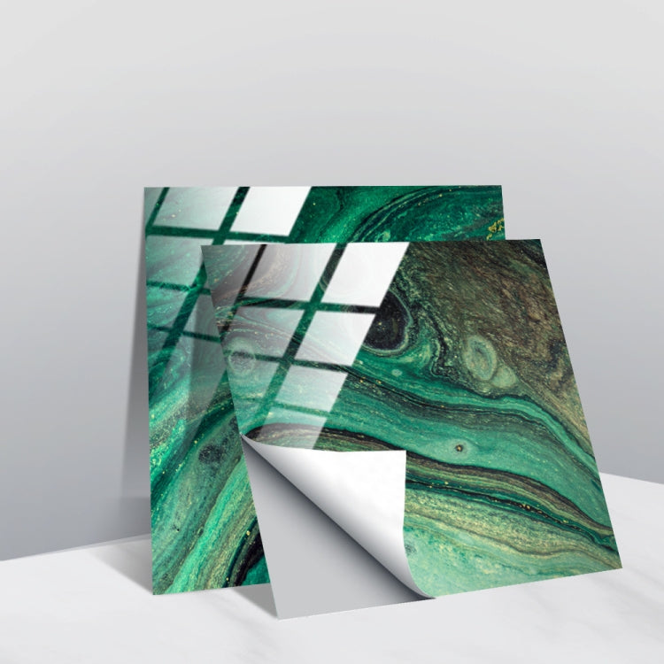 PVC Crystal Covered Film Geometric Pattern Tile Wall Sticker