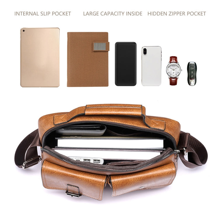 WEIXIER 9558 Large Capacity Men Bag Retro Shoulder Bag