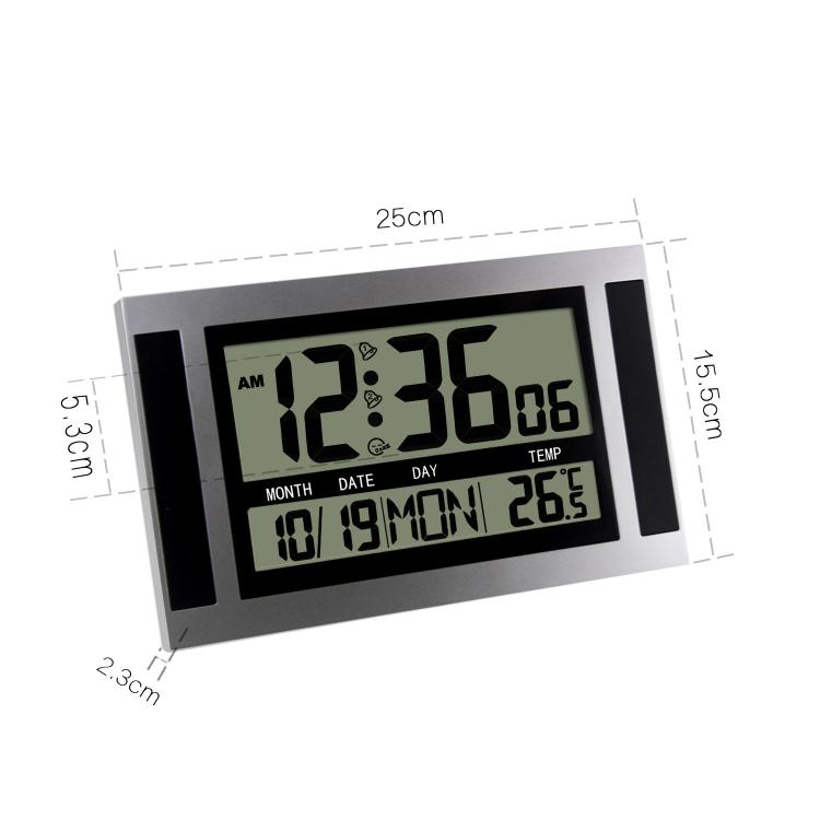 Large Screen LCD Wall Clock Minimalist Electronic Alarm Clock