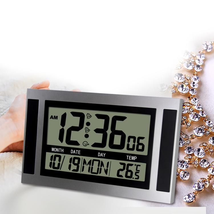 Large Screen LCD Wall Clock Minimalist Electronic Alarm Clock