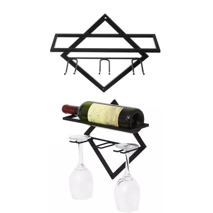 Wall Mounted Wine Rack Kitchen Dining Room Hanging Wine Glass Wine Bottle Rack