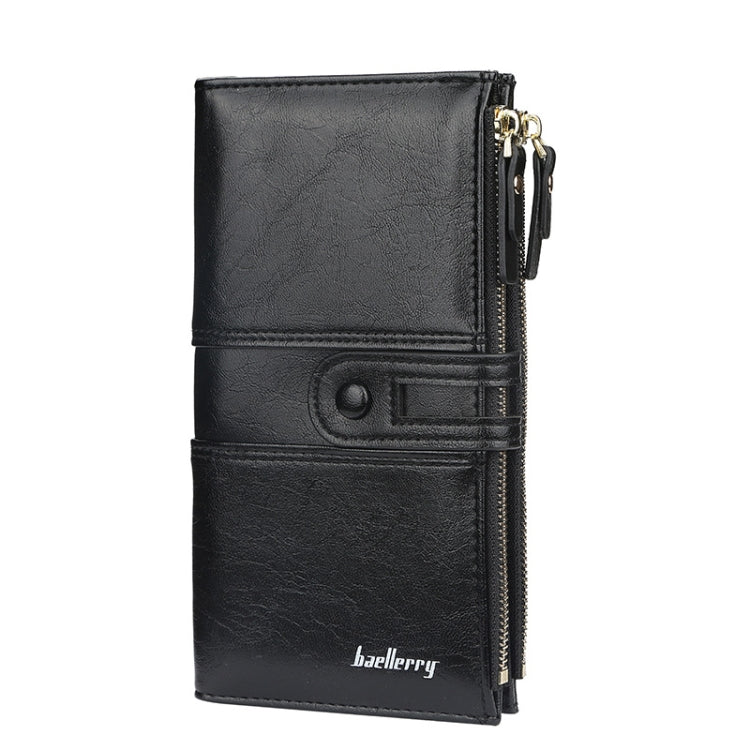 Baellerry  Ladies Long Large Capacity Buckle Zip Clutch Multi-Card Wallet