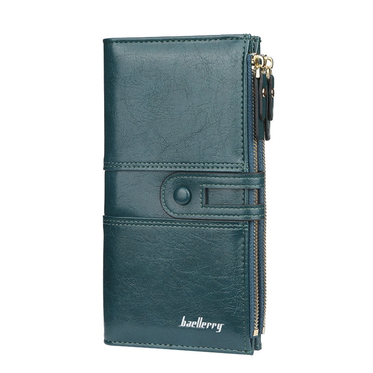 Baellerry  Ladies Long Large Capacity Buckle Zip Clutch Multi-Card Wallet